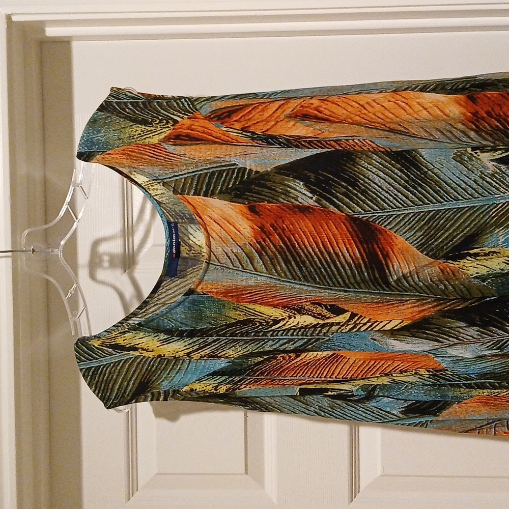 Vibrant Multicolor Gauzy Maxi Dress Size 1X - Picture 2 of 7